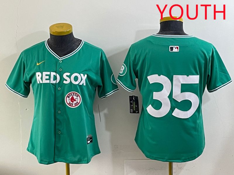 Youth 2025 Boston Red Sox #35 No Name Dark Green Joint Name Nike MLB Jersey style 10